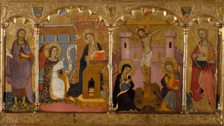 Saint Jean-Baptiste, Annonciation, Crucifixion et Sainte Catherine d